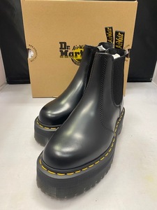 【訳あり新品】Dr.Martens Chelsea Boot 24687001 2976 QUAD BLACK UK5.0 24.0cm ドクターマーチン チェルシーブーツ サイドゴア ブラック 