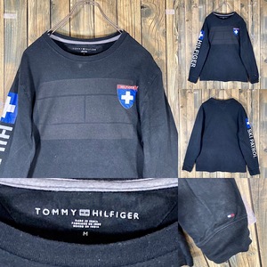 TOMMY HILFIGER SKI PATROL トミー ブラック アメリカ輸入/ビンテージ/ロンT/LONG SLEEVE/L-S/古着/古着卸