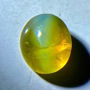 ソ付き!!1円〜!!◯天然クリソベリルキャッツアイ1.477ct◯n 約6.7×5.9mm ルース 裸石 宝石 chrysoberyl catseye DA0/DG3 テDH0◎ w4 78