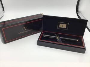 0718■美品 valentino garavani ヴァレンチノ ガラバーニ　万年筆　ペン先14K インク/ケース付 高級万年筆 筆記用具 文房具