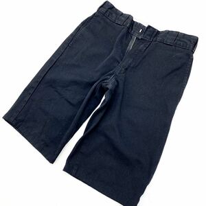 ディッキーズ ☆ Dickies 定番 874 ワークパンツ コットン ブラック ショートパンツ ハーフパンツ W29 春夏 アメカジ スケーター 古着■zz