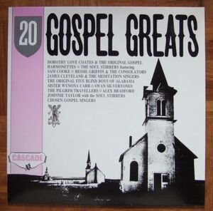 ゴスペル ★★ V.A. - 20 GOSPEL GREATS - LP（CASCADE）1990年 ★★ SAM COOKE / JOHNNIE TAYLOR SOUL STIRRERS / SWAN SILVERTONES ほか