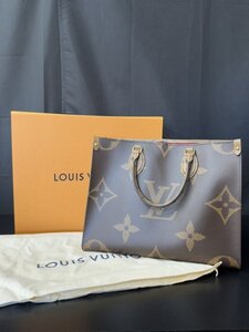 LOUIS VUITTON　ルイヴィトン　ジャイアントオンザゴーMM　モノグラム　キャンバス　トートバッグ　リバース