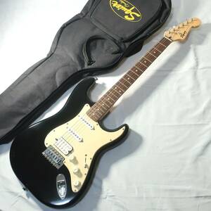 Squier by Fender ストラトキャスター エレキギター 2014年製 BK SSH ケース付き スクワイア フェンダー 楽器/160サイズ