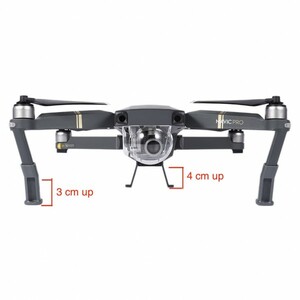 送料無料/DJI Mavic Pro/マビック/3cm 延長スタンド/ランディング ギア スキッド/グレイ/灰/ブラケット/カメラ雲台衝撃保護/離着転倒防止