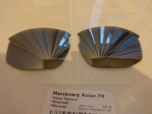 処分価格！！！ ★オークリー マーセナリー　 Mercenary Asian Fit OO9424F 用 カスタム偏光 レンズ SILVER Color