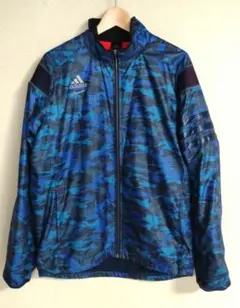 【美品】Adidas　メンズ　ナイロンジャケット　O  XL　カモフラ　ブルー