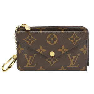 ルイヴィトン LOUIS VUITTON ポルト カルト レクト ヴェルソ コインケース カードケース モノグラム M69431 ブラウン キーリング 中古