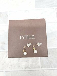 ◇ ◎ ESTELLE K10 パール デザイン ピアス ゴールド系 レディース P