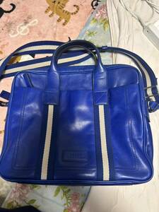 BALLY 希少のブルー 高級ライン皮革ブリーフ【中古】