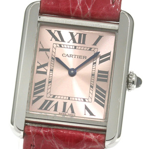 カルティエ CARTIER W5200000 タンクソロSM クォーツ レディース 良品 _846902