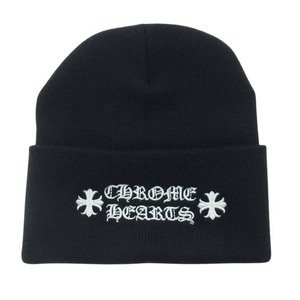 CHROME HEARTS クロムハーツ（原本無） WATCH CAP アクリル ワッチ キャップ CHプラス ロゴ ビーニー ニットキャップ【新古品】【中古】