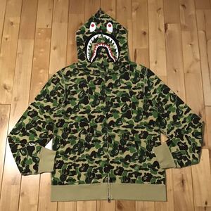 ★XL★ ABC camo green シャーク パーカー shark full zip hoodie a bathing ape bape エイプ ベイプ アベイシングエイプ ABCカモ gz2275