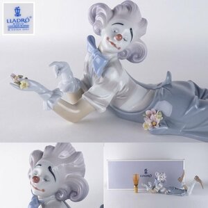 【扇屋】LLADRO リヤドロ ピエロの手品 幅 約33.5cm×約16cm 高さ 約14cm 人形 置物 フィギュリン