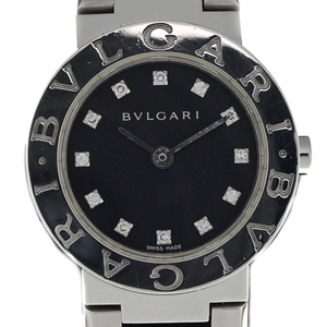 ブルガリ BVLGARI BB23SS ブルガリブルガリ 12P ダイヤモンド クォーツ レディース 良品 箱・保証書付き J#137041