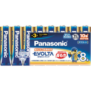 パナソニック エボルタ乾電池 単3形8本パック LR6EJ8SW(3622681) 入数：1パック(8本)