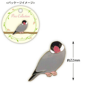 新品★ピンズ★文鳥★鳥雑貨