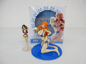 中古 フィギュア 2点セット ONE PIECE ワンピース フィギュア P.O.P LIMITED EDITION NAMI ナミ Repaint Ver.BB_SP / ボア・ハンコック ／M