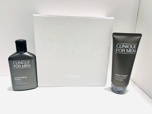 【OMO2973】CLINIQUE FOR MEN クリニーク メンズ スキンケア ジェル状洗顔料 ふき取り化粧水 一部未開封 残量ほぼ満量 箱付き 側面キズ有