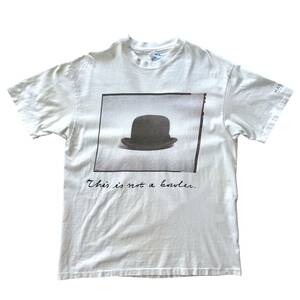 【Vintage】ルネ・マグリット Tシャツ Rene Magritte フォト THE ART INSTITUTE OF CHICAGO シカゴ美術館 Hanes ヘインズ MADE IN USA