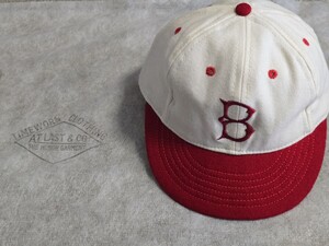 ブッチャープロダクツ ロゴ ボールキャップ 7 3/8 アットラスト ATLAST 帽子 RED TIMEWORN CLOTHING BUTCHER PRODUCTS