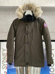 【即決/即納】！！希少な2XSサイズ！！CANADA GOOSE カナダグース JASPER ジャスパー カーキ ファー ワッペン ダウンジャケット メンズ 