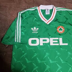 値下げ交渉 1990-92年 アイルランド代表 adidas OPEL XL 検/ 90 91 1991 1992 Republic Of Ireland FIFA WC WORLD CUP ITALY Roy Keane Y2K