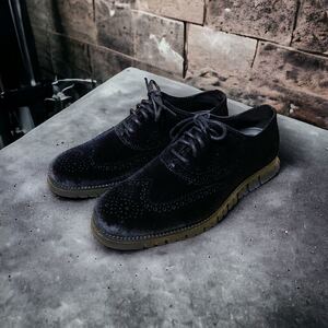 COLE HAAN コールハーン ZEROGRAND ゼログランド C26326 ベルベット　ウイングチップ　シューズ★メンズ　7サイズ　25相当★