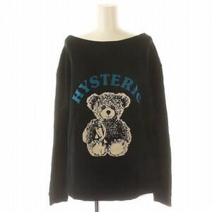 ヒステリック Hysteric 24AW GIRL ON BEAR スウェット トレーナー 長袖 プリント F 黒 ブラック /MI ■OS レディース