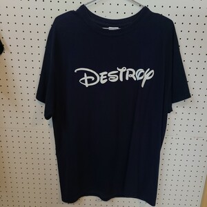 GILDAN /DESTROY デストロイ/ 半袖/ Tシャツ/半袖Ｔシャツ/ 紺/ コットン/L