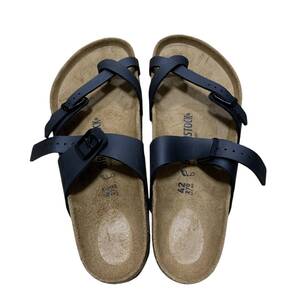 ◆未使用品◆BIRKEN ATOCK ビルケンシュトック マヤリ ヌバック サンダル 黒 ブラック メンズ 42 27cm R76145NA