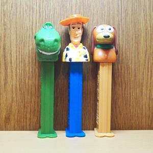 PEZ　ペッツ　トイストーリー　フィギュア　３個　セット　レックス　ウッディ　スリンキー　アメトイ　雑貨　ディズニー　ピクサー