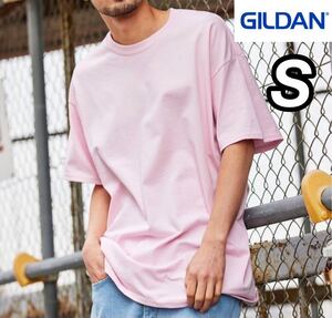 【新品未使用】ギルダン 6oz ウルトラコットン 無地 半袖Tシャツ ライトピンク S サイズ GILDAN クルーネック