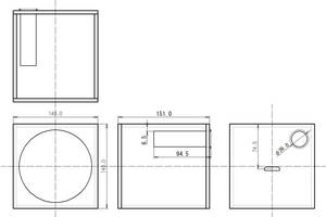 【5.5M1414U】 5.5mm厚 MDF キューブ形状 背面バスレフ型 エンクロージャー 組立 キット