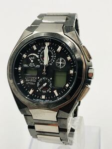 △ シチズン CITIZEN アテッサ エコドライブ ATESSA Eco-Drive U600-T011501 メンズ腕時計 ウォッチ ブラック文字盤 不動品