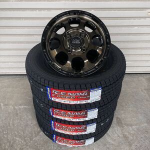 マッドクロス　グレイス◆ グッドイヤー　アイスナビカーゴ145/80R12 ◆アクティ キャリー　ハイゼット　サンバー　スタッドレス　ブロンズ