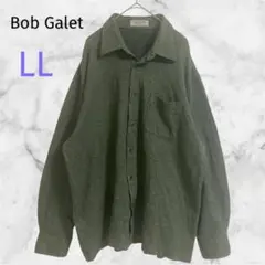 Bob Galet メンズカーディガン 長袖 深緑　LL ポケット付き