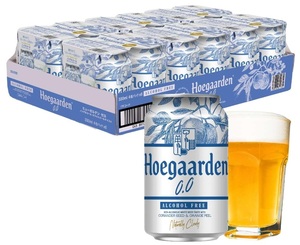 【送料込】ベルギー　ヒューガルデン ゼロ Hoegaarden 330ml × 24本 ノンアルコールビール　消費期限25年2月