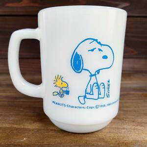 Fire King Snoopy マグカップ ファイヤーキング ミルクガラス コップ スヌーピー ピーナッツ PEANUTS アメリカン ビンテージ ヴィンテージ2