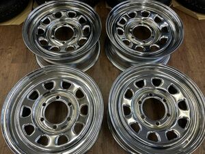 §DAYTONA デイトナ クロームメッキ スチールホイール 16×7J+35 139.7/6H TOYO H30 215/65R16 新品タイヤ付き!! 200系 ハイエース他