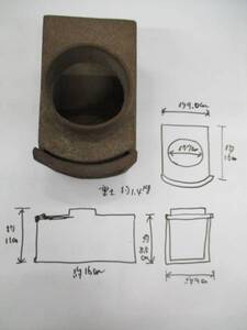 昭和の時代の鋳物の風呂釜の煙突を立てるところの部品かも？－１