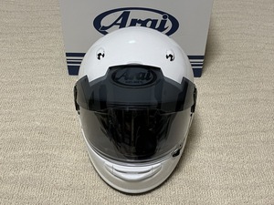 おまけ付き 美品 アライ アストロGX グラスホワイト (57-58) (59-60) Arai Astro-GX 白 フルフェイス ヘルメット