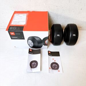 244＊中古 JBL ジェービーエル Pebbles ペブルス USB接続 スピーカー ブラック ペア オーディオ機器 音出し確認済み＊