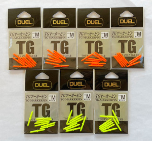 送料無料　DUEL　TGマーカーピン　M　棒ウキ用　7枚セット