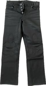 29インチ / 初期 Chromehearts Leather Pants クロムハーツ レザー パンツ ブラック 本革 革パン リーバイス 501 CH ヴィンテージ シルバー