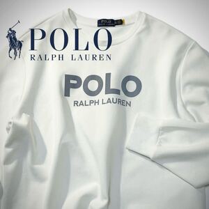 【POLO RALPH LAUREN】大きいサイズ◎!!ポロ ラルフローレン 定価1.7万 Reflector Logo Sweat XL ネームロゴ ジャージースウェットクルー