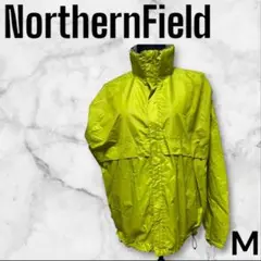 【NorthernField】M フード付きナイロンジャケット 蛍光グリーン