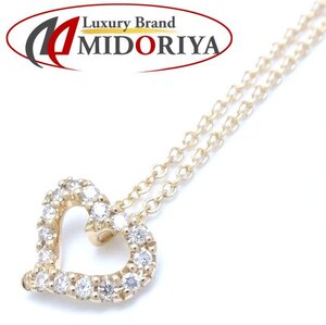 STAR JEWELRY スタージュエリー ハート ネックレス ダイヤモンド0.04ct K18YG イエローゴールド/292697【中古】