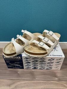 ★美品★BIRKENSTOCK ビルケンシュトック Florida フロリダ サンダル ホワイト 白 25.0cm 39