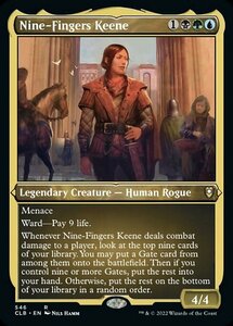 MTG ■金/英語版■ 《九本指のキーネ/Nine-Fingers Keene》★エッチングFOIL★ 統率者レジェンズ：バルダーズゲートの戦い CLB